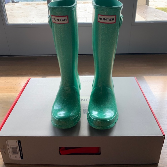 SOLD Hunter Kid's Starcloud Rain Boots: Sea Noodle - Picture 2 of 13